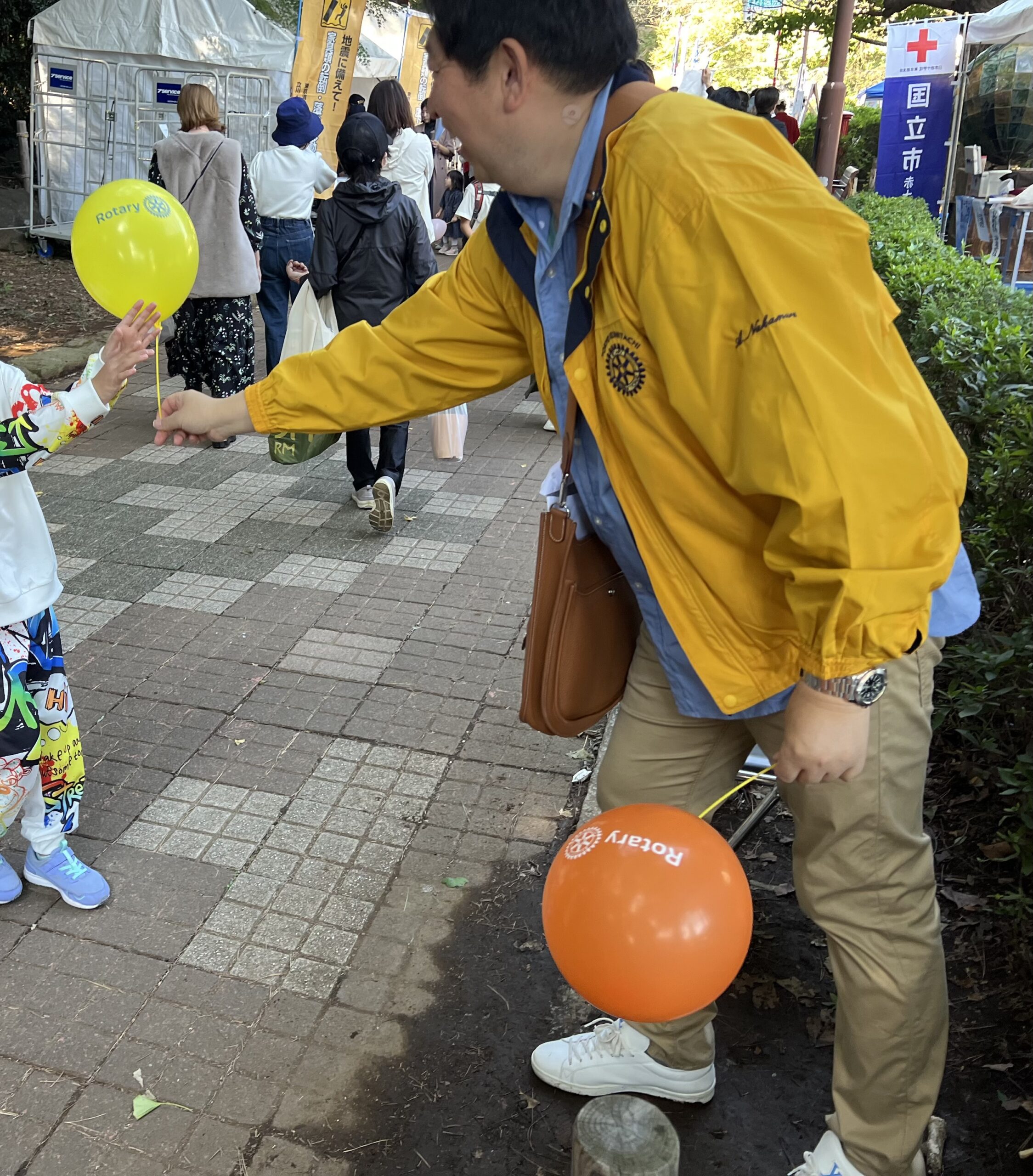 風船を配布